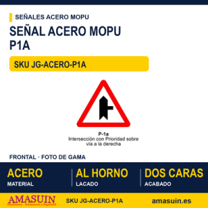 Señal Acero MOPU P1A Intersección con prioridad a la derecha