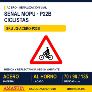 Señal Acero MOPU P22B Ciclistas