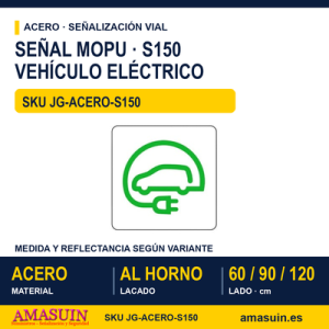 Señal Acero MOPU S150 Vehículo eléctrico