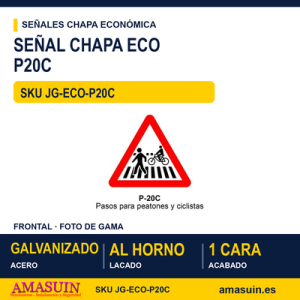 Señal Chapa Económica P20C Paso para peatones y ciclistas