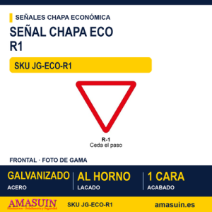 Señal Chapa Económica R1 Ceda el paso