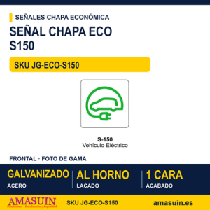 Señal Chapa Económica S150 Vehículo eléctrico