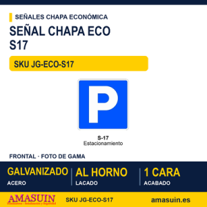 Señal Chapa Económica S17 Estacionamiento
