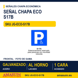 Señal Chapa Económica S17B Aparcamiento reservado a movilidad reducida