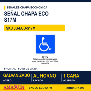 Señal Chapa Económica S17M Aparcamiento reservado a movilidad reducida
