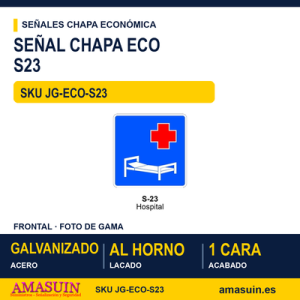 Señal Chapa Económica S23 Hospital