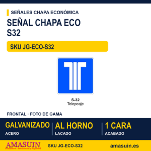 Señal Chapa Económica S32 Telepeaje