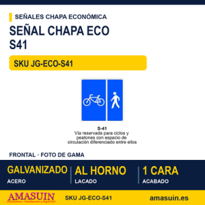 Señal Chapa Económica S41 Modelo S41