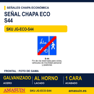 Señal Chapa Económica S44 Modelo S44