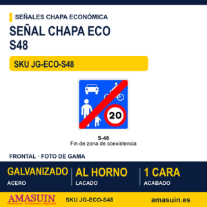 Señal Chapa Económica S48 Modelo S48