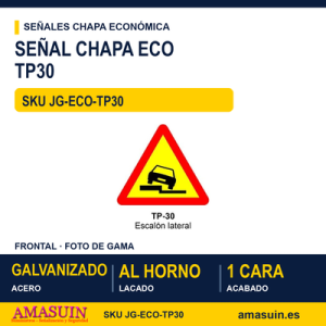 Señal Chapa Económica TP30 Escalón lateral