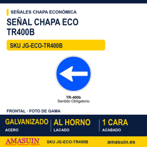 Señal Chapa Económica TR400B Sentido obligatorio