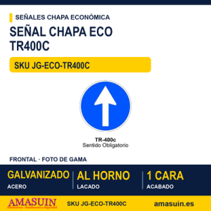 Señal Chapa Económica TR400C Sentido obligatorio