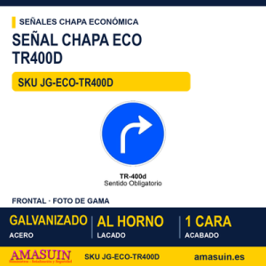 Señal Chapa Económica TR400D Sentido obligatorio