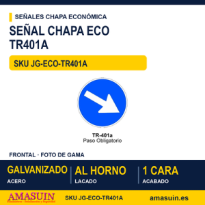 Señal Chapa Económica TR401A Paso obligatorio