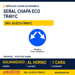 Señal Chapa Económica TR401C Paso obligatorio