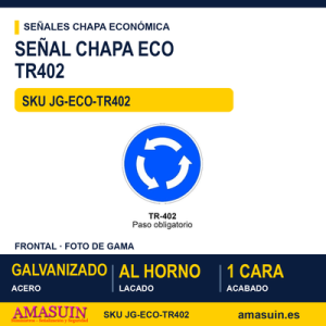 Señal Chapa Económica TR402 Intersección de sentido giratorio obligatorio