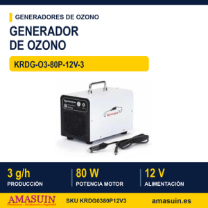 Generador Ozono KRDG-O3-80P-12V-3 Vehículos