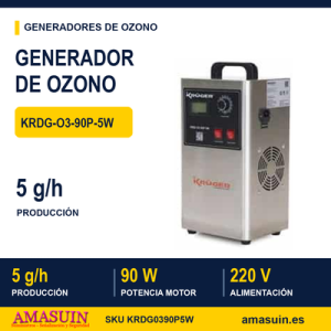 Generador Ozono KRDG-O3-90P-5W Agua Ozonizada