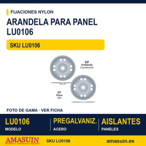Arandela de acero para panel aislante - Ø6,5X70X0,7 - LU0106