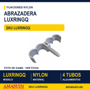 Abrazadera de nylon "LUXRING" cuádruple