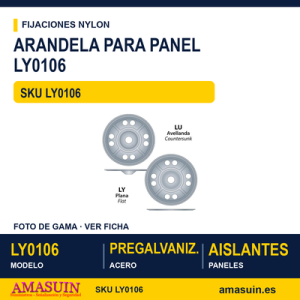 Arandela de acero para panel aislante - Ø6,5X70X0,7 - LY0106