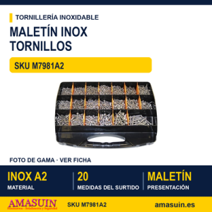 Maletín tornillo DIN 7981-C Inoxidable A2
