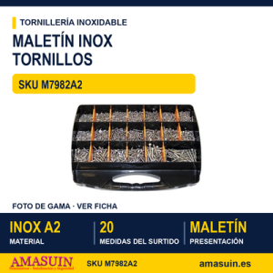 Maletín tornillo DIN 7982-C Inoxidable A2