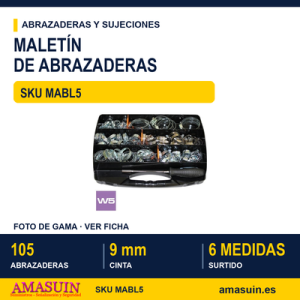 Maletín abrazaderas sin fin - 9mm Inox A4 W5