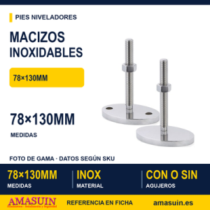 Macizos Inoxidables Elipse MIE 78x130mm SIN y CON Agujeros