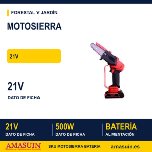 MOTOSIERRA PODA BATERIA 21V 500W