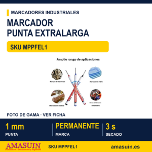 Marcador Permanente Punta Fina Extralarga 1mm