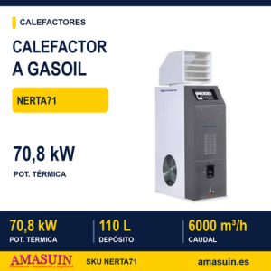 Calefactor Aire Caliente NERTA71 a Gasoil