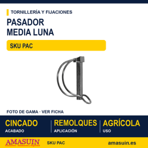 Pasador anilla centro eje - media luna Cincado