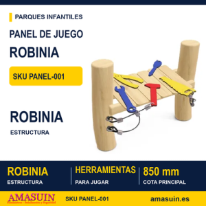 PANEL DE JUEGO 1 CON MADERA DE ROBINIA