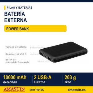 Batería Externa PowerBank 10000 mAh