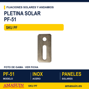 Pletina solar PF-51 inoxidable A2