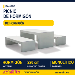PICNIC HORMIGÓN (Mesa M-16 y Banco B-16)