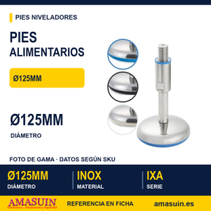 Pies Alimentarios Inoxidables IXA Ø125mm Azul / Negro / Blanco