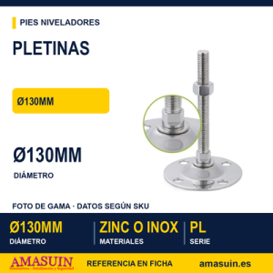 Pletinas PL Ø130mm de Zinc o Inox
