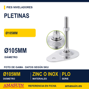 Pletinas PLO Ø105mm de Zinc o Inox