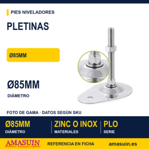 Pletinas PLO Ø85mm de Zinc o Inox