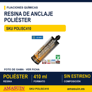 Anclaje resina poliester sin estireno - CE OP.7 - 410ml - POLISC410
