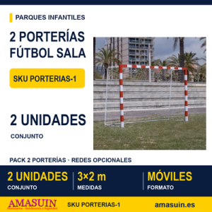 2 PORTERIAS MOVILES FUTBOL SALA-HANDBOL