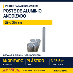 Poste de Aluminio Anodizado