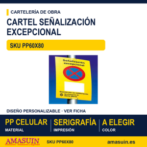 Cartel 60x80 Personalizado Señalización Excepcional.