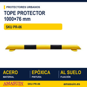 Tope Protector PR06 1000x76mm Amarillo Negro