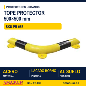 Tope Protector PR06E 500x500mm Amarillo Negro