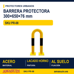 Protector PR08 300x650x76mm Amarillo Negro