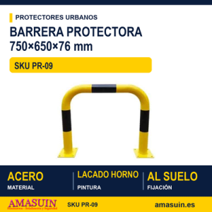 Protector PR09 750x650x76mm Amarillo Negro